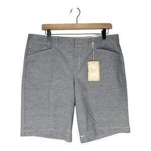 DOCKERS NWT Black and White Bermuda Shorts‎ Women's Size 12